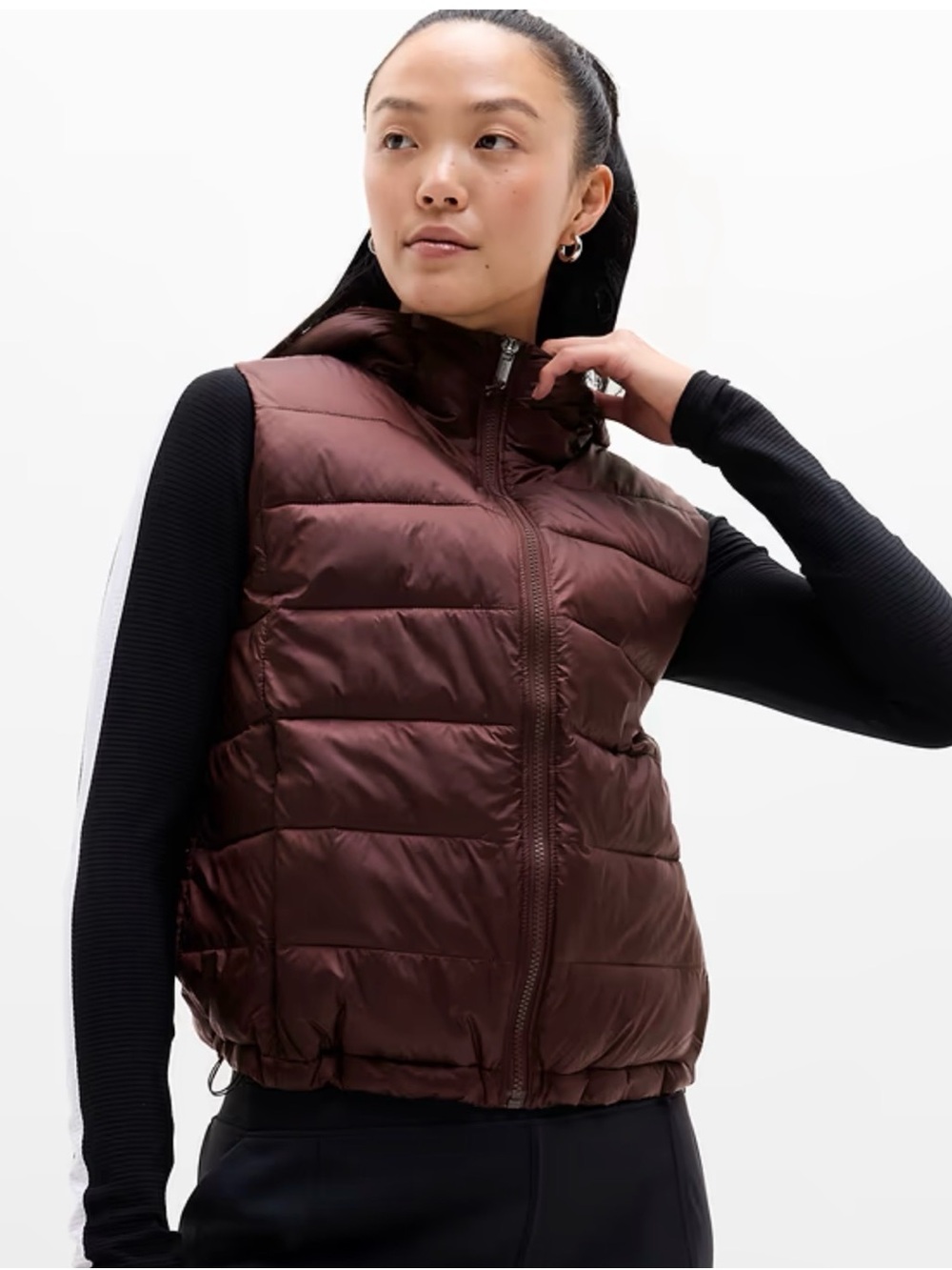 Athleta Air Puffer Vest - Blue